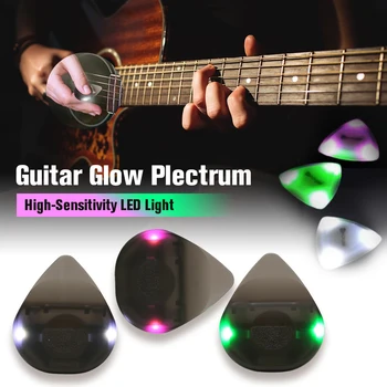 גיטרה מגע זוהר לבחור עם רגישות גבוהה הוביל אור המיתרים כלי Plectrum החלקה על בס חשמלי גיטריסטים