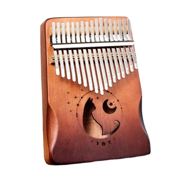 מיני קלימבה עץ האגודל פסנתר נייד 17 מפתחות מיני קלימבה לילדים, מבוגרים & למתחילים האצבע פסנתר עם כוונון פטיש