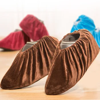 1pair פלנל נעליים מכסה רחיץ נעל מכסה גמישות לשימוש חוזר אבק-הוכחה נייד ערדליים לשמור על ניקיון נעליים אביזרים