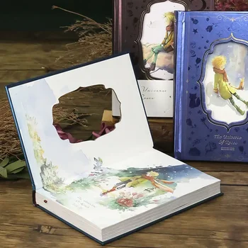 כריכה קשה מחברת 128 דפים עמודי צבע חמוד הנסיך הקטן הרפתקאות איור היומן מתכננת סדר יום 'פנקס רשימות' תלמיד מתנות