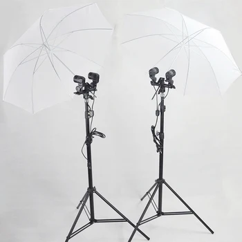 לבן נייד רך וקל 33 אינץ ' שקוף צילום אור רך סטודיו צילום וידאו מטריית צילום רך מטריה