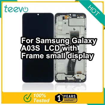 Teevo LCD עבור סמסונג גלקסי A03S מסך תצוגה & מסך מגע דיגיטלית עם מסגרת (כוס קטנה גרסה) | שחור