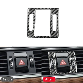 עבור אאודי A6 S6 C7 A7 S7 4G8 2012-2018 אביזרי רכב אזהרה אור מנורה קישוט מדבקת כיסוי לקצץ סיבי פחמן הפנים