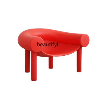 אישית נורדי עיצוב יצירתי FRP עגול צינור משענת יד פרסה הכיסא המודרני רגל פיל כורסה פנאי הכיסא