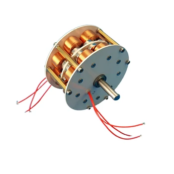 1-60W מיקרו שכבה כפולה סוג הדיסק ליבת ברזל גנרטור יעיל Multipole תלת פאזי AC מגנט קבוע ללא מברשות כוח Gener