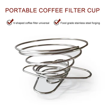 קיפול חיצוני מסנן קפה בעל לשימוש חוזר קפה מסננים Dripper קפה סלים קמפינג פיקניק Tableware1
