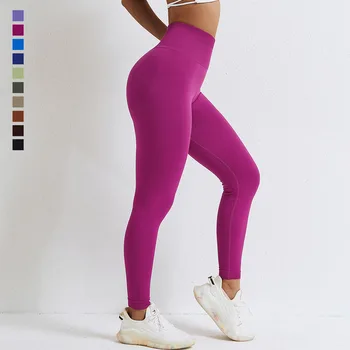 חלקה יוגה חותלות של נשים גבוהה המותניים פועל טרנינג אימון מכנסיים כושר ספורטוויר נעורים כושר ספורט Joggings