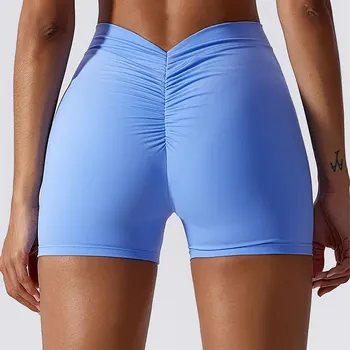 מכנסיים חדשים עבור נשים לדחוף את שלל אימון גבוהה המותניים מכנסי ספורט כושר נמוך כושר ביגוד קיץ יוגה קצרים פעיל