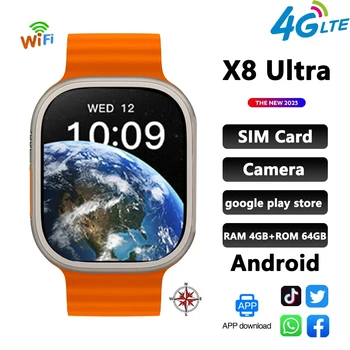 HK8 Smartwatch X8 אולטרה זיכרון RAM 4GB+64GB 2.02