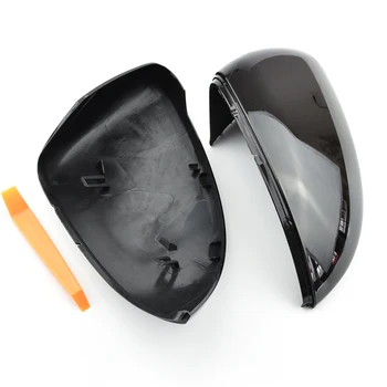 2 חתיכות עבור פולקסווגן הגולף MK7 7.5 GTI 7 7R המראה מכסה כובעי המראה האחורית Case כיסוי פחמן נראה מבריק שחור מט כרום כיסוי