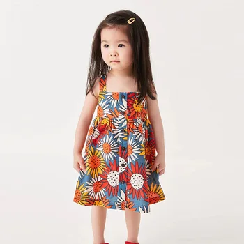 תינוקת בגדים 100% כותנה ארוגים נסיכים לוליטה שמלות מזדמנים ילדים בגדים 2023 הקיץ ילדים שמלת חלק אחד עבור בנות
