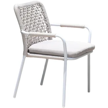 וילה חצר פשוטה מודרנית מרפסת מרפסת חיצונית גן פנאי חבל הכיסא