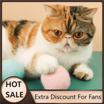 חם מכירה אוטומטית צמר הרגיש חכם נשמע צעצועים חתול אינטראקטיבי רודף צעצועים לחתולים חתלתול ציוד לחיות מחמד חתול מחמד כדור צעצוע