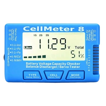 RC Cellmeter8 1S-8S קיבולת סוללה מתח הבדיקה מטר בשביל שאיבת שומן Li-Lon Nimh מטר עמיד קל להתקין