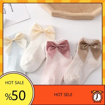 1 זוגות קיץ גרביים לתינוק רשת גרביים דקות עזרים בנות קשת גרבי כותנה לנשימה יילוד תינוק חמוד בגדים 0-5Y