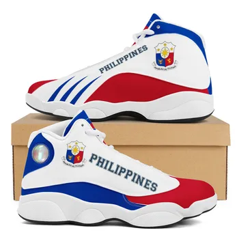 הפיליפינים דגל דפוס גברים חוצות מזדמן נעלי ספורט ספיגת זעזועים, ללבוש עמיד של גברים כדורסל נעלי ספורט מתנת יום הולדת.