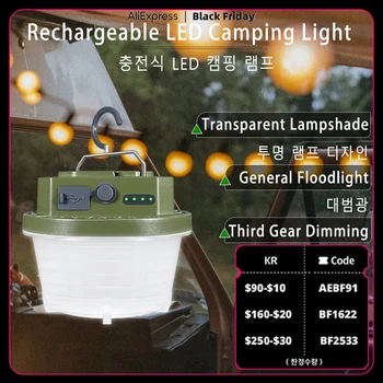 MOSLIGHTING פנס קמפינג נייד פנס נטענת USB LED סוללה אוהל המנורה 3 מצבי Dimmable סיבולת עבודה תאורה