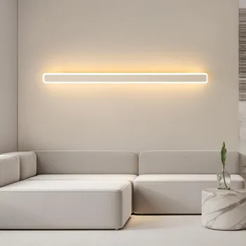 מינימליסטי יצירתי LED זמן מנורת קיר מודרני הוביל מנורת קיר בסלון ליד המיטה טלוויזיה ספה רקע אלומיניום קיר Ligting מנורות קיר