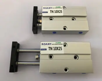 TN10x25 25mm נשא 25mm שבץ כפול מוט סגסוגת אלומיניום פנאומטיים אוויר גליל TN10-25 TDA10-25