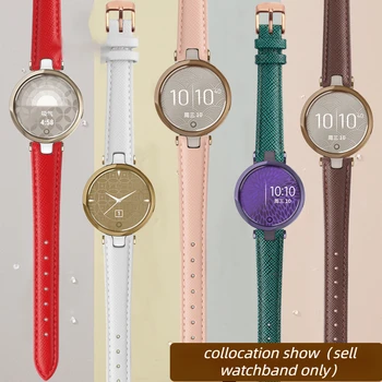 עבור Garmin לילי סדרה שעון חכם אמיתי עור רצועת שעון נשים רך לטאה מרקם עור פרה רצועת החגורה צמיד אביזרים