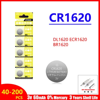 CR1620 סוללה CR 1620 3V כפתור סוללה עבור לצפות מכונית שלט רחוק מחשבון סולמות גילוח DL1620 BR1620 הליתיום תאים