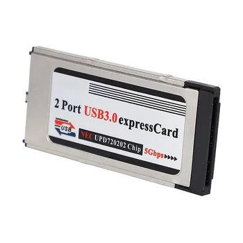 במהירות גבוהה כפול 2 יציאות USB 3.0 Express Card 34mm חריץ PCMCIA כרטיס אקספרס ממיר מתאם עבור מחשב נייד מחברת