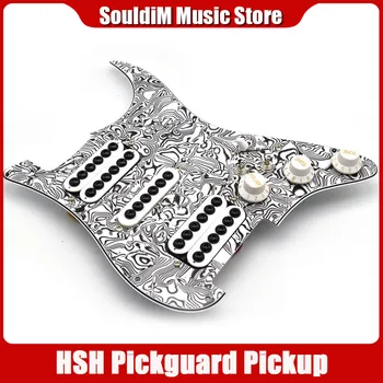 HSH 3-רובדי גיטרה חשמלית Pickguard Humbucker טנדר עם חתך אחד מתג מטריה בורג Prewired Scratchplate הרכבה