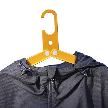קיפול משק הבית סגסוגת אלומיניום קולב בגדים חיצוני קמפינג מתכת נייד המעיל מתקן ייבוש מתכת קולבים עבור נסיעות