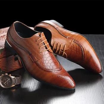 לגברים נעלי שמלה מותג יוקרה עסקי עור נעלי Mens נוח הצביע חברתית הנעל זכר ספורט מזדמנים נעלי אוקספורד