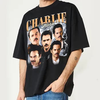 צ ' ארלי סוואן דמדומים בציר חולצת ה-90 עבור גברים