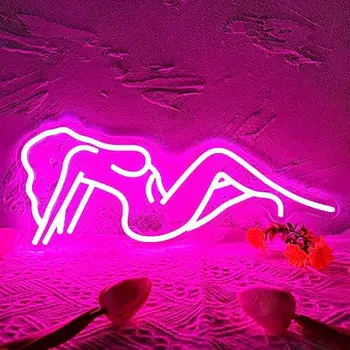 אישה סקסית ניאון אישה הגוף שלט LED מואר הגוף של האישה בורוד השינה בר המלון מסיבת חתונה LED שלט ניאון