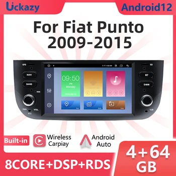 Uckazy Din 1 אנדרואיד 11 נגן DVD המכונית עבור פיאט/לינאה/פונטו evo 2012-2015 מולטימדיה רדיו ניווט GPS אודיו סטריאו יחידת הראש