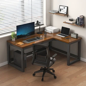 שולחן מחשב פינתי שולחן, שולחן לשני אנשים, בצורת שולחן במשרד, מינימליסטי שולחן העבודה