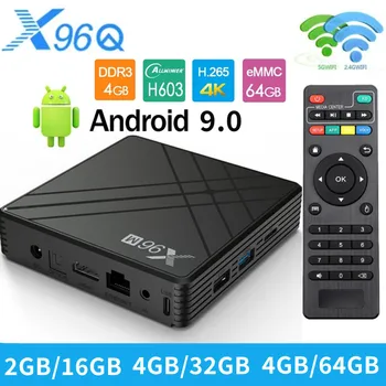 X96M אנדרואיד 9.0 Smart TV Box Allwinner H603 2G4G DDR3 2GB/4GB-16GB/32GB/64GB eMMC 2.4 G אלחוטי 4K HD Set Top Box PK X96 מיני