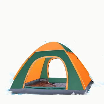 Protable חיצוני אוטומטי אוהלי קמפינג חוף אוהל האולטרה עמיד למים לשמש מקלט נוסעים לטייל 1~4 אדם חלל גדול