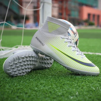 איכות נעלי כדורגל פקקים Mbappé עמיד אור נוח נעלי כדורגל חוצות Futsal נעלי ספורט בגודל 35-45 הסיטוניים