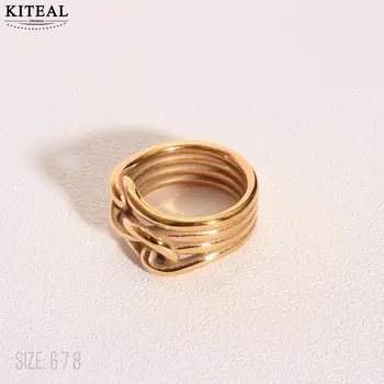 KITEAL 2020 הלהיט החדש מצופה זהב צבע הידידה גברים הטבעת של הדמות קלועה חבל תכשיטים על הצוואר חתונה קישוט