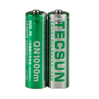 2PCS Baterai Isi Ulang TECSUN 2 Buah/3 Buah AA NIMH QN1000 MAh 1.2 V untuk TECSUN PL-660 600 380 310 398 רדיו