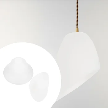 הנורה בצל לבן פלסטיק אהיל ייחודי פרסה בצורת מטריה בצורת החלפת הגדרת נברשת אור תליון