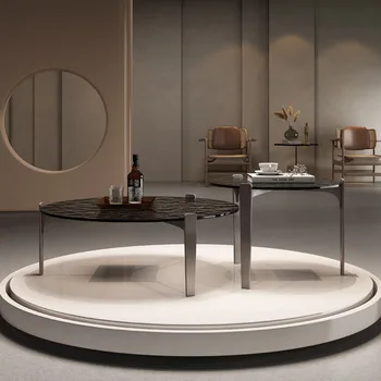 מים אדווה גודל סיבוב תה שולחן שילוב מינימליסטי מעצב בסלון הבית פשוט ומודרני שולחן קפה