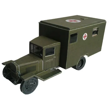 1:43 מידה מלחמת העולם השנייה הסובייטי הזאת-44 קרב אמבולנס משאית צבאית מודל DIY 3D כרטיס נייר בניית מערכות צבאיות מודל צעצועים