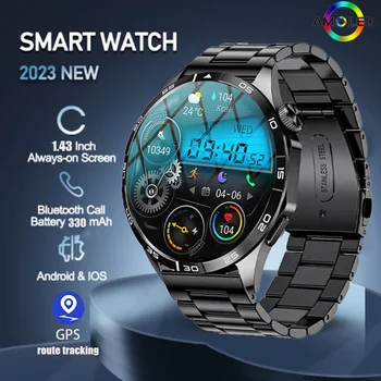 חדש לגברים smartwatch HD Bluetooth לדבר 1.43 אינץ ' מלא מסך מגע AMOLED 330Mah סוללה טעינה אלחוטית של נשים smartwatch