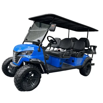 MMC כחול צבע דפוס מושב חזק מאוד 72V AC מערכת ליתיום ממונעות 2 4 6 מושבים הרים את הכביש גולף באגי העגלה.