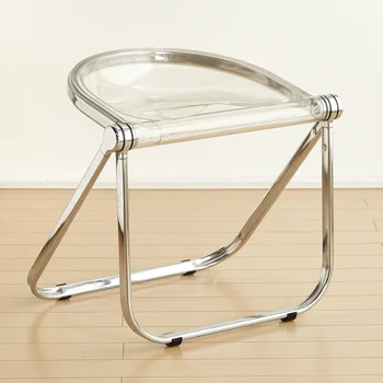 פלסטיק מעצב בסלון כיסא מתקפל מקורה דירה מינימליסטי הסלון. הכיסא מקורה מתכת Sillones הביתה רהיטים