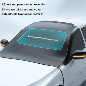 המכונית השמשה הקדמית הכיסוי מעובה השמשה שלג חוסם עם מראת הצד מכסה אוטומטי שמשיה שלג קרח כיסוי הגנת