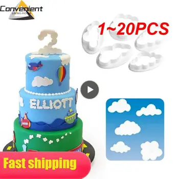 1~20PCS עוגת עובש ענן צורה קוקי קאטר פלסטיק סיר פונדנט קישוט עוגת הדפסה למות חיתוך עובש עוגת כלים