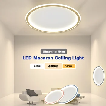 LED אורות התקרה מודרני גדול אולטרה דק מנורת תקרה 25W 30W הסלון בהירות Dimmable התקרה אורות לוח החדר