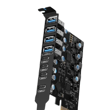 8 יציאות USB3.2 TypeC הרחבה כרטיס 20 גר ' PCIE USB3.סוג 1-C 4 & USB3.1 TypeA