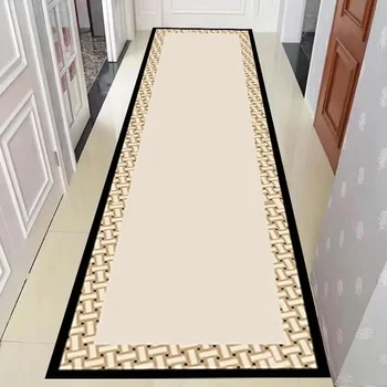 מלון שביל שטיח מסדרון מסדרון רצים שטיחים הדפסת 3D מפותל חומר ניתן לחתוך כדי לכסות את שטיח הרצפה החלקה לשטיח