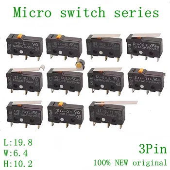 20Pcs המקורי של ה-אס. אס 5GL2 ה-אס. אס 10GL13 ה-אס. אס 01GL2 ציר רולר ידית 3Pin SPDT Subminiature בסיסי Micro Switch